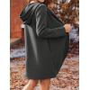 imageZeagoo Womens Long Zip Up Hoodie Lightweight Oversized Tunic Sweatshirt Open Front Cardigan Jacket with PocketsAfleece Fabricdark Gray