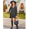 imageZeagoo Womens Long Zip Up Hoodie Lightweight Oversized Tunic Sweatshirt Open Front Cardigan Jacket with PocketsAfleece Fabricdark Gray