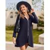 imageZeagoo Womens Long Zip Up Hoodie Lightweight Oversized Tunic Sweatshirt Open Front Cardigan Jacket with PocketsAfleece Fabricnavy Blue