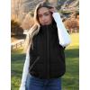 imageZeagoo Womens Puffer Vest Ladies Sleeveless Zip Up Outerwear Warm Puffer Lightweight Down all Winter Jackets Coats 2024Black