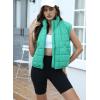 imageZeagoo Womens Puffer Vest Ladies Sleeveless Zip Up Outerwear Warm Puffer Lightweight Down all Winter Jackets Coats 2024Green