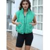 imageZeagoo Womens Puffer Vest Ladies Sleeveless Zip Up Outerwear Warm Puffer Lightweight Down all Winter Jackets Coats 2024Green