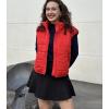 imageZeagoo Womens Puffer Vest Ladies Sleeveless Zip Up Outerwear Warm Puffer Lightweight Down all Winter Jackets Coats 2024Red