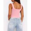 imageZeagoo Womens Square Neck Sleeveless Crop Tops 2025 Cute Double Layer Seamless Slim Fit Y2k Tank TopsBaby Pink