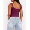 imageZeagoo Womens Square Neck Sleeveless Crop Tops 2025 Cute Double Layer Seamless Slim Fit Y2k Tank TopsBurgundy