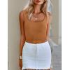 imageZeagoo Womens Square Neck Sleeveless Crop Tops 2025 Cute Double Layer Seamless Slim Fit Y2k Tank TopsMocha Brown
