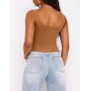 imageZeagoo Womens Square Neck Sleeveless Crop Tops 2025 Cute Double Layer Seamless Slim Fit Y2k Tank TopsMocha Brown