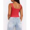imageZeagoo Womens Square Neck Sleeveless Crop Tops 2025 Cute Double Layer Seamless Slim Fit Y2k Tank TopsRed