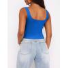 imageZeagoo Womens Square Neck Sleeveless Crop Tops 2025 Cute Double Layer Seamless Slim Fit Y2k Tank TopsRoyal Blue