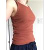 imageZeagoo Womens Tank Tops 2025 Sleeveless Summer Tops High Neck Ribbed Knit Shirts Casual Basic Ruched TopsOrange