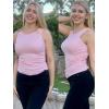imageZeagoo Womens Tank Tops 2025 Sleeveless Summer Tops High Neck Ribbed Knit Shirts Casual Basic Ruched TopsPink