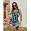 imageZeagoo Womens Tank Tops Sleeveless V Neck Casual Side Ruched Drawstring Summer ShirtsPcadetblue