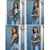 imageZeagoo Womens Tank Tops Sleeveless V Neck Casual Side Ruched Drawstring Summer ShirtsPcadetblue