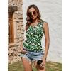 imageZeagoo Womens Tank Tops Sleeveless V Neck Casual Side Ruched Drawstring Summer ShirtsPgreen Clover