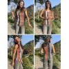 imageZeagoo Womens Tank Tops Sleeveless V Neck Casual Side Ruched Drawstring Summer ShirtsSblack Khaki