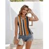 imageZeagoo Womens Tank Tops Sleeveless V Neck Casual Side Ruched Drawstring Summer ShirtsSblack Khaki