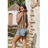 imageZeagoo Womens Tank Tops Sleeveless V Neck Casual Side Ruched Drawstring Summer ShirtsSblack Khaki