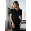 imageZeagoo Blouse for Women Dressy Casual Puff Short Sleeve Boho Tops Fashion Floral Crew Neck Tunic Shirts Summer ClothesBlack