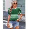 imageZeagoo Blouse for Women Dressy Casual Puff Short Sleeve Boho Tops Fashion Floral Crew Neck Tunic Shirts Summer ClothesGz460