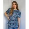 imageZeagoo Blouse for Women Dressy Casual Puff Short Sleeve Boho Tops Fashion Floral Crew Neck Tunic Shirts Summer ClothesPa236