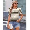 imageZeagoo Blouse for Women Dressy Casual Puff Short Sleeve Boho Tops Fashion Floral Crew Neck Tunic Shirts Summer ClothesTw395