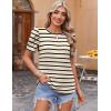 imageZeagoo Blouse for Women Dressy Casual Puff Short Sleeve Boho Tops Fashion Floral Crew Neck Tunic Shirts Summer ClothesTw395