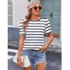 imageZeagoo Blouse for Women Dressy Casual Puff Short Sleeve Boho Tops Fashion Floral Crew Neck Tunic Shirts Summer ClothesTw602