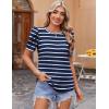 imageZeagoo Blouse for Women Dressy Casual Puff Short Sleeve Boho Tops Fashion Floral Crew Neck Tunic Shirts Summer ClothesTw875