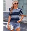 imageZeagoo Blouse for Women Dressy Casual Puff Short Sleeve Boho Tops Fashion Floral Crew Neck Tunic Shirts Summer ClothesTw875