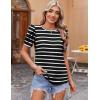 imageZeagoo Blouse for Women Dressy Casual Puff Short Sleeve Boho Tops Fashion Floral Crew Neck Tunic Shirts Summer ClothesTw876