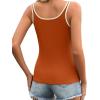 imageZeagoo Womens Ribbed Tank Tops Square Neck Summer Tops Slim Fitted Spaghetti Strap Camisole Basic Sleeveless Layering Shirts1caramel