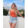imageZeagoo Womens Ribbed Tank Tops Square Neck Summer Tops Slim Fitted Spaghetti Strap Camisole Basic Sleeveless Layering Shirts1caramel
