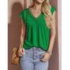 imageZeagoo Womens Summer Casual V Neck Cap Sleeve Tank Tops Guipure Lace Shirt BlouseOasis