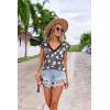 imageZeagoo Womens Summer Casual V Neck Cap Sleeve Tank Tops Guipure Lace Shirt BlousePat2