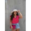 imageZeagoo Womens Summer Casual V Neck Cap Sleeve Tank Tops Guipure Lace Shirt BlouseRose Red