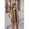 imageZeagoo Womens Tank Tops Crewneck Loose Fit Basic Business Casual Summer Sleeveless Shirts Blouse SXXLBlack Orange Stripe