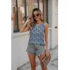 imageZeagoo Womens Tank Tops Crewneck Loose Fit Basic Business Casual Summer Sleeveless Shirts Blouse SXXLBlue Pink Flower