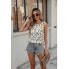 imageZeagoo Womens Tank Tops Crewneck Loose Fit Basic Business Casual Summer Sleeveless Shirts Blouse SXXLGreen Leaf