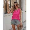 imageZeagoo Womens Tank Tops Crewneck Loose Fit Basic Business Casual Summer Sleeveless Shirts Blouse SXXLRose Red