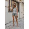 imageZeagoo Womens Tank Tops Crewneck Loose Fit Basic Business Casual Summer Sleeveless Shirts Blouse SXXLWhite Gray Stripe