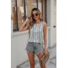 imageZeagoo Womens Tank Tops Crewneck Loose Fit Basic Business Casual Summer Sleeveless Shirts Blouse SXXLWhite Gray Stripe