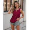 imageZeagoo Womens Tank Tops Crewneck Loose Fit Basic Business Casual Summer Sleeveless Shirts Blouse SXXLWine Red