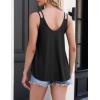 imageZeagoo Flowy Tank Tops for Women Spaghetti Strap Eyelet Embroidery Loose Fit V Neck Sleeveless Casual Summer Tank TopsBlack