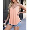 imageZeagoo Flowy Tank Tops for Women Spaghetti Strap Eyelet Embroidery Loose Fit V Neck Sleeveless Casual Summer Tank TopsCoral