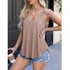 imageZeagoo Flowy Tank Tops for Women Spaghetti Strap Eyelet Embroidery Loose Fit V Neck Sleeveless Casual Summer Tank TopsDusty Pink