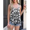 imageZeagoo Flowy Tank Tops for Women Spaghetti Strap Eyelet Embroidery Loose Fit V Neck Sleeveless Casual Summer Tank TopsFloral Black