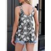 imageZeagoo Flowy Tank Tops for Women Spaghetti Strap Eyelet Embroidery Loose Fit V Neck Sleeveless Casual Summer Tank TopsFloral Black