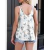 imageZeagoo Flowy Tank Tops for Women Spaghetti Strap Eyelet Embroidery Loose Fit V Neck Sleeveless Casual Summer Tank TopsFloral Blue