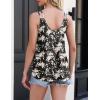 imageZeagoo Flowy Tank Tops for Women Spaghetti Strap Eyelet Embroidery Loose Fit V Neck Sleeveless Casual Summer Tank TopsFloral Pink