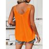 imageZeagoo Flowy Tank Tops for Women Spaghetti Strap Eyelet Embroidery Loose Fit V Neck Sleeveless Casual Summer Tank TopsOrange